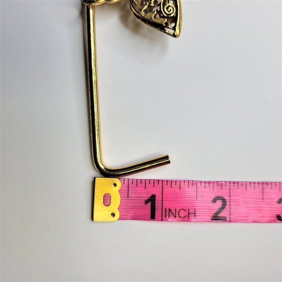 Antique Gold Plated Butterfly Handbag Holder or Handbag Table Hook - Picture 15 of 16